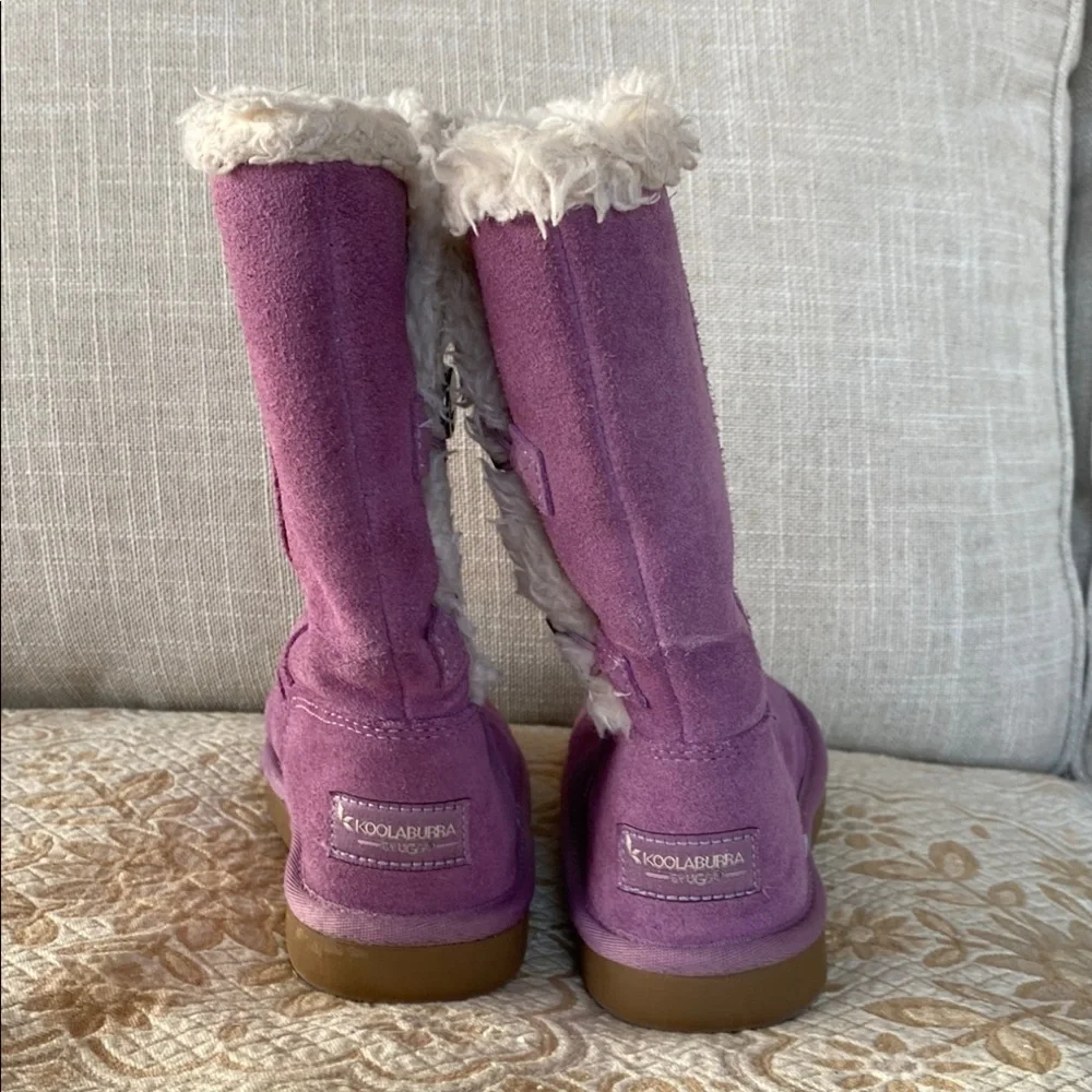 Koolaburra by Ugg Purple Suede kids Boots, so cute!